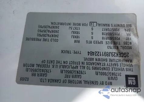 2009 Chevrolet Silverado 1500 Lt from USA, damaged, VIN 2GCEK29J891122484